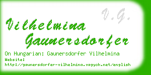 vilhelmina gaunersdorfer business card